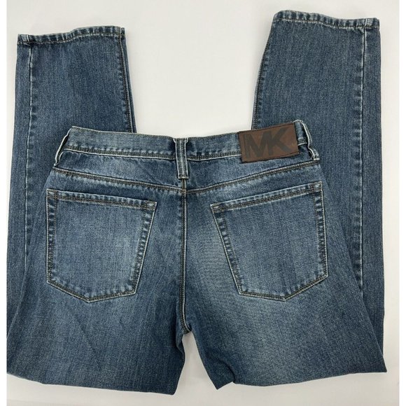 Michael Kors Jeans Mens 32 Blue 100% Cotton Straight Jeans 32 X 30 Casual Preppy - Picture 4 of 15